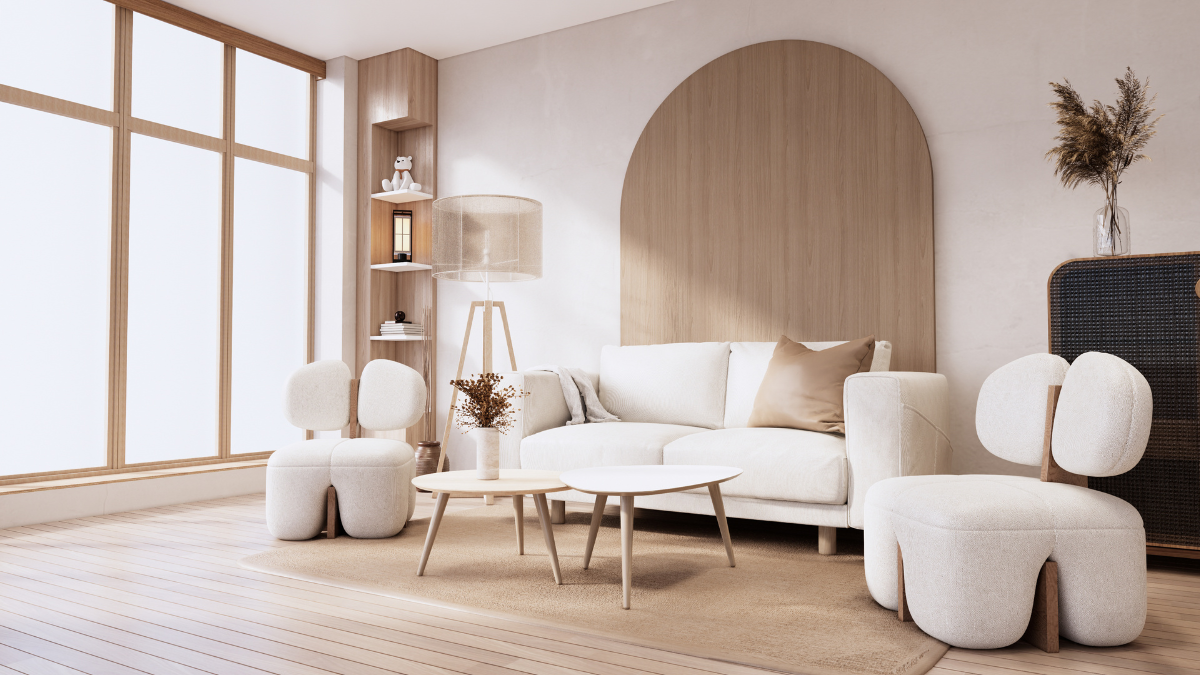 meble o obłych kształtach