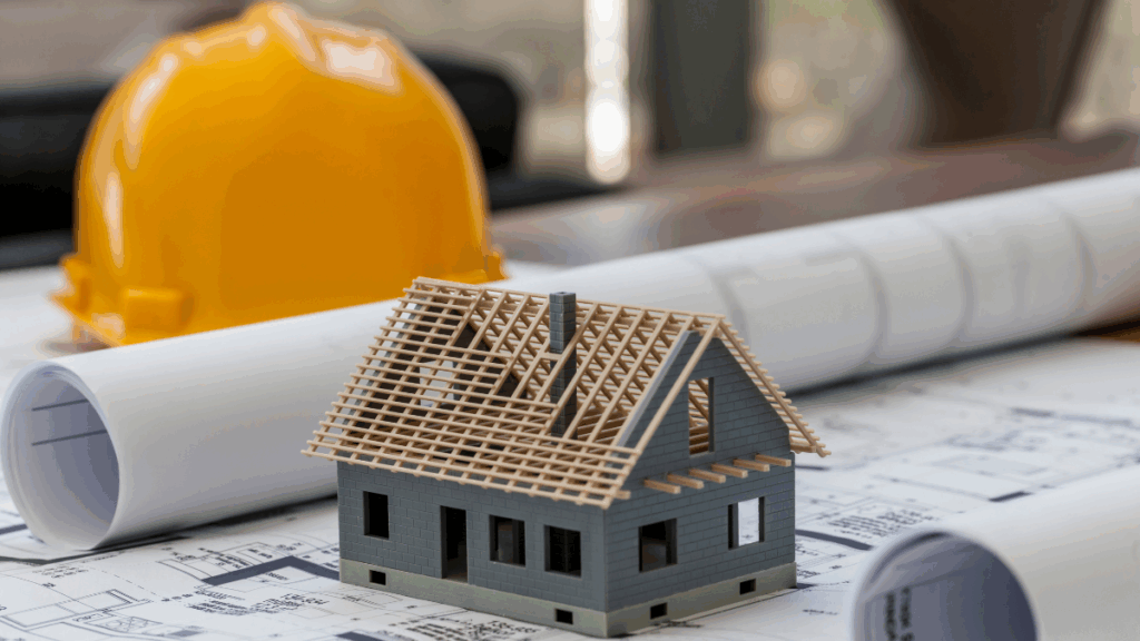 Model domu na planach technicznych