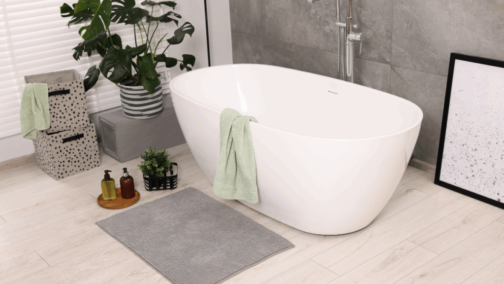 płytki w małej łazience w bloku