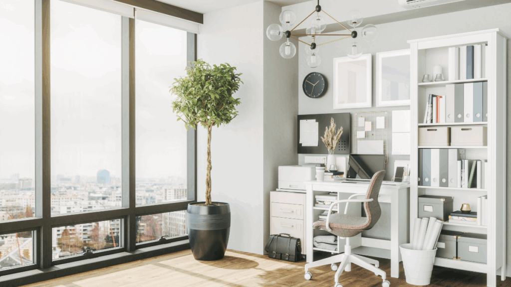 modne dodatki do biura w domu