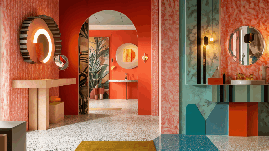 Styl eklektyczny we wnętrzu z odważnymi kolorami