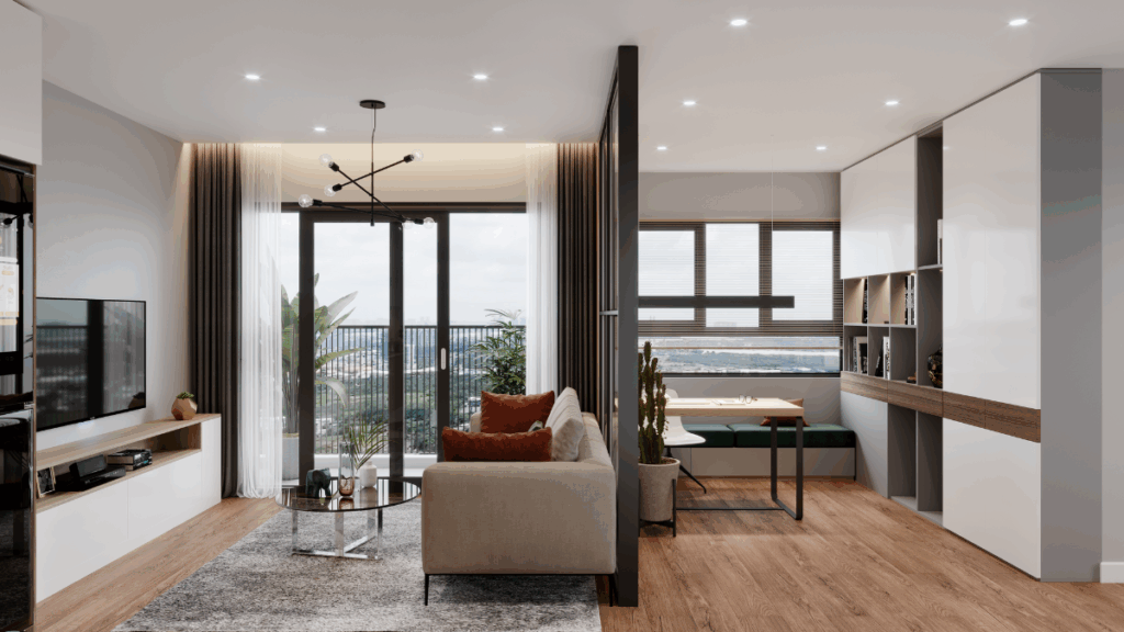 Nowoczesne mieszkanie inwestycyjne z salonem i jadalnią