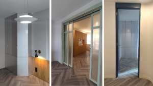 Wykończenie pod klucz minimalistycznego mieszkania z fornirem